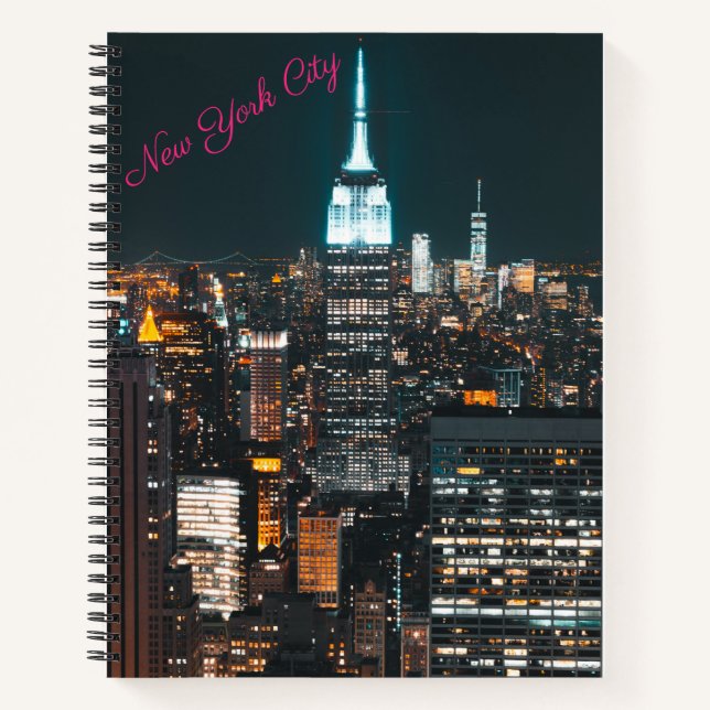 New York City Themed CityScape Spiral Notebook (Front)