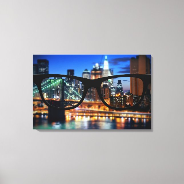 New York City through Sapio glasses Canvas Print (Front)
