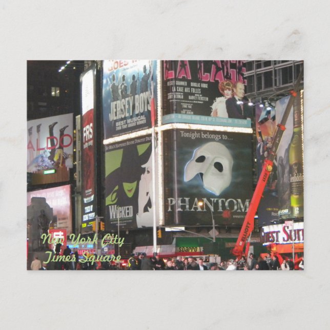 New York City, Times Square Postcard (Front)