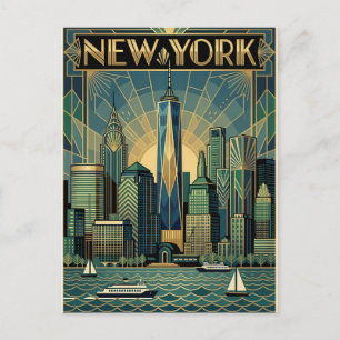New York City travel postcard