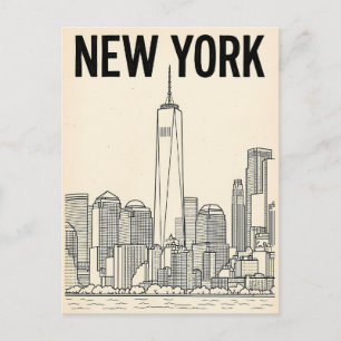 New York City travel postcard