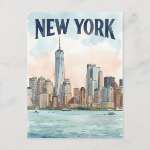 New York City travel postcard