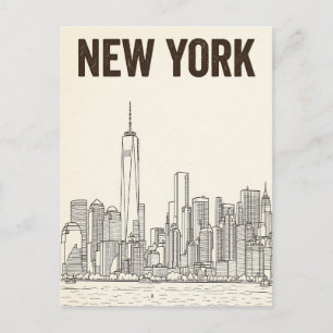 New York City travel postcard