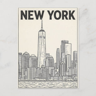 New York City travel postcard