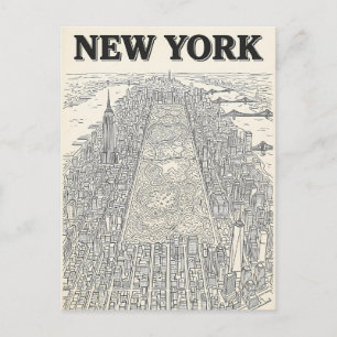 New York City travel postcard