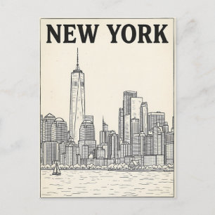 New York City travel postcard