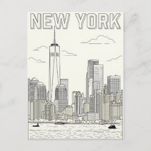 New York City travel postcard