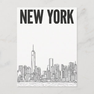 New York City travel postcard