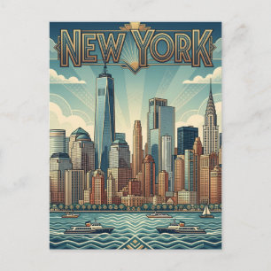 New York City travel postcard