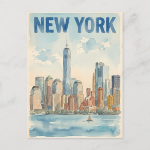 New York City travel postcard