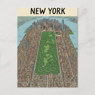 New York City travel postcard