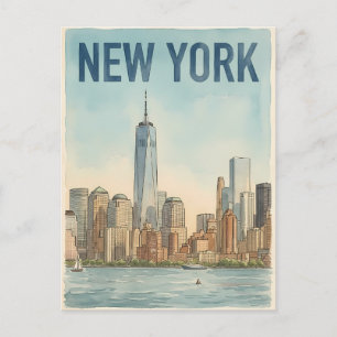New York City travel postcard