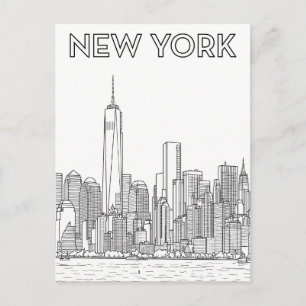 New York City travel postcard