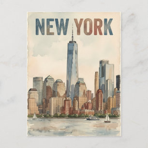 New York City travel postcard