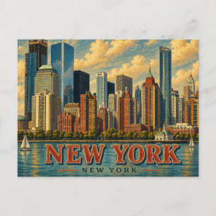 New York City Travel Postcard