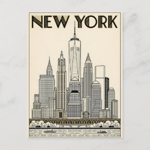 New York City travel postcard