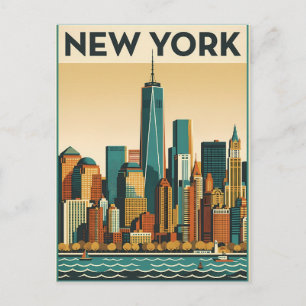 New York City travel postcard