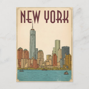 New York City travel postcard