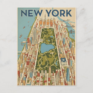 New York City travel postcard