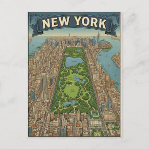 New York City travel postcard