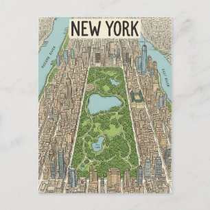 New York City travel postcard