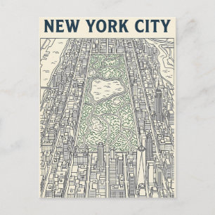 New York City travel postcard