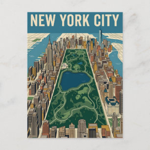 New York City travel postcard