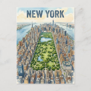 New York City travel postcard