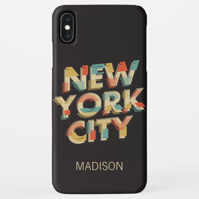 New York City Typography custom name phone cases (Back)
