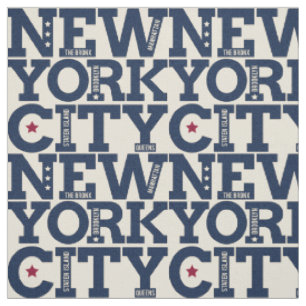 New York City Typography fabric