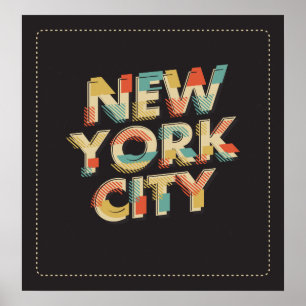 New York City Typography poster
