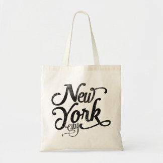 New york city typography tote bag
