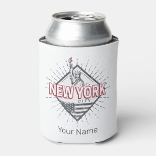 New York City United States Vintage USA Souvenir Can Cooler
