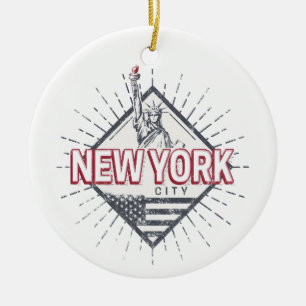 New York City United States Vintage USA Souvenir Ceramic Ornament