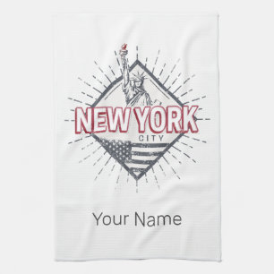 New York City United States Vintage USA Souvenir Kitchen Towel