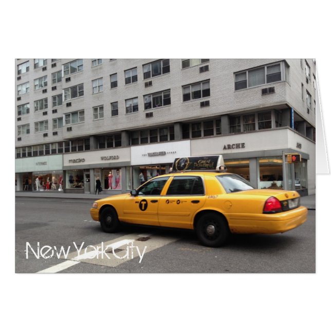 New York City Upper East Side Yellow Taxi Cab NYC (Front Horizontal)