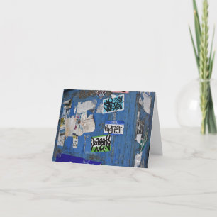 New York City Urban Graffiti Street Art Photograph Card