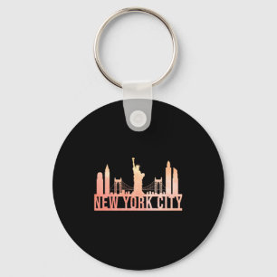 New York City Usa Cityscape Skyline Funny Gift _1  Keychain