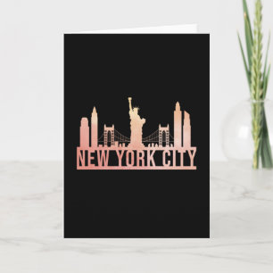 New York City USA Cityscape Skyline Funny Gift Card