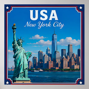 🗽 New York City USA Memory From Skyline Visit 🗽 Poster