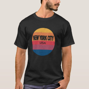 New York City USA Retro Sunset Souvenir T-Shirt