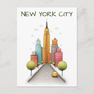 New York City USA Travel Postcard