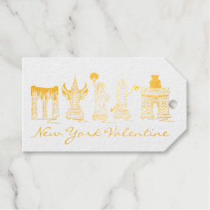 New York City Valentine's Day NYC Landmarks Gift Tags