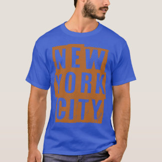New York City Vintage Dark Gold Text T-Shirt