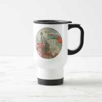 New York City Vintage Liberty Skyline Symbol Art