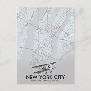 New York City Vintage style map Postcard