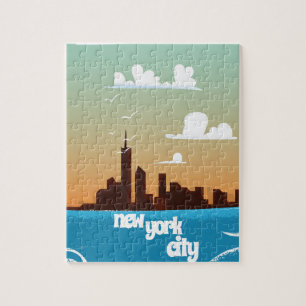 New York city vintage travel poster Jigsaw Puzzle