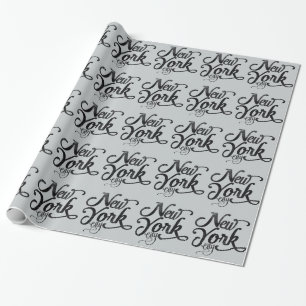 New York City vintage typography Wrapping Paper