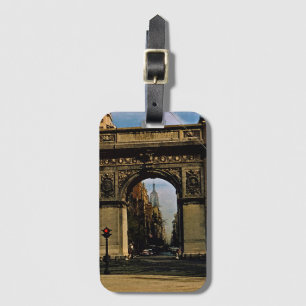 New York City Washington Square Watercolor 1953' Luggage Tag