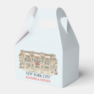 New york city watercolor favor box